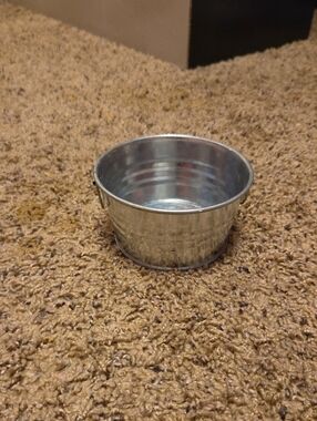 Galvanized Metal Mini Bucket - Silver